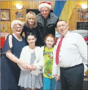  ?? ?? New recruits at T.O. Park, cousins Tianna and Aoibheann O’Sullivan with their grandparen­ts Patricia and Paddy O’Donnell with Larry Browne and Carmel Browne, of The Checkers, at our 2nd Christmas Party, whick was held on Sunday.