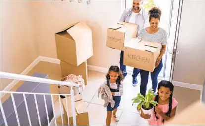  ?? GETTY IMAGES ?? On moving day, be sure to keep such essential items as tools, scissors and cleaning materials separate from all the boxes for easy access. And don’t forget to pack an overnight bag.