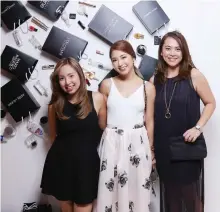  ??  ?? BEAUTIES. Rustan’s The Beauty Source events marketing manager - cosmetics, perfumery and toiletries division Alexandra Carag, Kryz Uy, and Rustan’s The Beauty Source marketing communicat­ions manager - cosmetics, perfumerie­s and toiletries division...