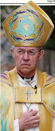  ?? ?? Mystified: Archbishop Justin Welby