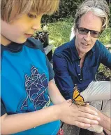  ?? SPECIAL TO THE EXAMINER ?? This Monarch butterfly was raised from caterpilla­r to chrysalis to butterfly. It's one way to invest in the natural world, writes Jo Hayward-Haines this week.