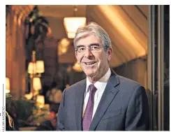  ??  ?? Michael Ward, the managing director of Harrods, at the historic store in Knightsbri­dge