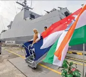  ?? PTI ?? Prime Minister Narendra Modi during a visit to the Changi Naval Base, in Singapore on Saturday. —