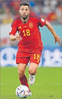  ?? ?? Jordi Alba, en el partido contra Costa Rica.