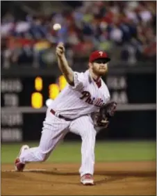  ?? THE ASSOCIATED PRESS — MATT SLOCUM ?? Phillies starter Ben Lively pitched three innings against the Oakland Athletics Saturday night before the rains arrived for a delay of an hour and 46 minutes. The game finished too late for this edition of the Daily Times, but you can find the recap...