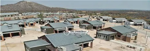  ?? ?? An aerial view of houses for civil servants and other workers in Beitbridge which were commission­ed by President Mnangagwa last
Wednesday