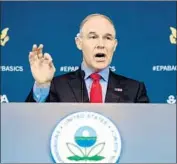  ?? Andrew Harnik Associated Press ?? A POLLUTION site was added to EPA chief Scott Pruitt’s Superfund priority list after a meeting with water officials arranged by a GOP radio and TV host.