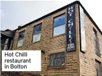  ?? ?? Hot Chilli restaurant in Bolton