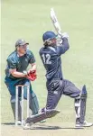  ??  ?? Waiting his turn: Former Brisbane club player Alecz Day, pictured here batting for Karori against Onslow last month, could make his Wellington Firebirds debut today.