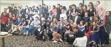  ?? Contribute­d photo ?? Students from across the globe pose for a group photo at the Parlimenta­ry Debate World Congress in January