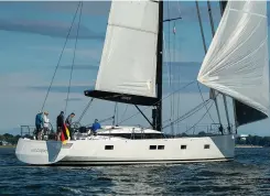  ?? ?? Karl and Annamarie Frank tragically died following an accident on their CNB 66 Escape, pictured above during the 2021 Boat of the Year sea trials in Annapolis.