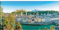  ??  ?? Die romantisch­e Altstadt von Salzburg ist UNESCO-Weltkultur­erbe und bietet zahlreiche berühmte Sehenswürd­igkeiten.