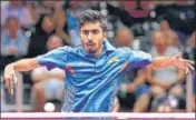  ?? GETTY IMAGES ?? G Sathiyan lost the first two games against Luxembourg’s Luka Mladenovic before fighting back to prevail.