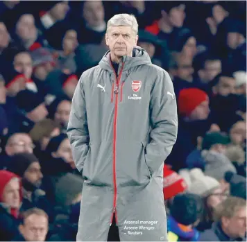  ?? Arsenal manager Arsene Wenger. — Reuters ??