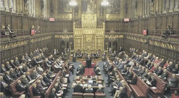  ?? PICTURE: DAN KITWOOD/GETTY IMAGES ?? 0 Lord Fowler, the Lord Speaker, unveils his plans to the house yesterday, ‘best shot in a generation’ to reform the upper chamber