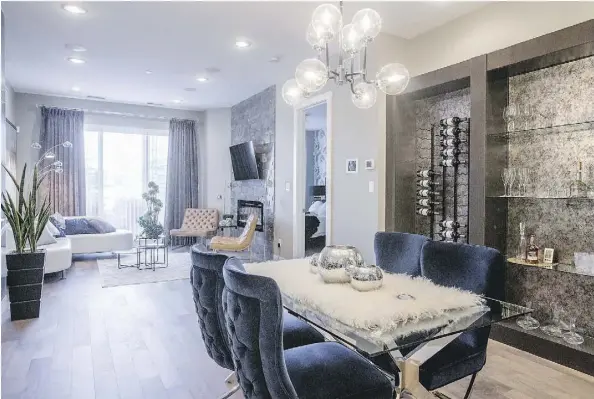  ??  ?? Featuring modern lighting installati­ons, walnut hardwood flooring and an open-concept design, Allure Condominiu­ms by Carrington Communitie­s offers a luxury condo option with prices starting at just over $700,000. The developmen­t offers lakefront views...