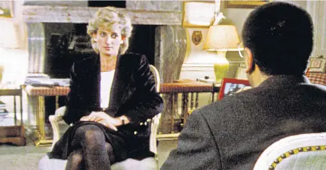  ??  ?? Revelation­s: Diana, Princess of Wales was already regretting taking part in the interview with Martin Bashir before it was broadcast, according to her former private secretary