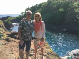  ?? Courtesy Eliza Lape ?? Newlyweds Eliza Lape and Ben Manilla say they contracted brain-invading rat lungworm disease during a stay on Maui but don’t know how they got it.