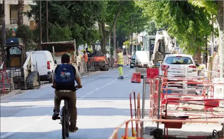  ?? (Photo Jean Sébastien Gino Antomarchi) ?? Boulevard Wilson : il faudra patienter un mois de plus pour pouvoir retrouver une artère rénovée