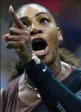  ?? GETTY IMAGES ?? Making her point: Williams