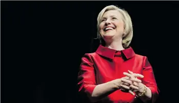  ?? MANUEL BALCE CENETA/THE ASSOCIATED PRESS ?? U.S. presidenti­al candidate Hillary Clinton is trying to keep costs down during the primary campaign.