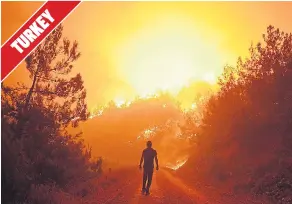  ??  ?? Dozens of forest fires have been tackled, including in large areas of Izmir