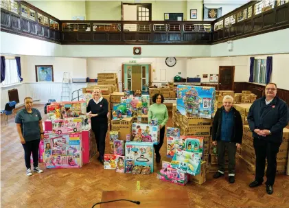  ??  ?? Hundreds of toys have been dropped off at the Salvation Army by Mattel for a Christmas appeal.