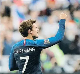  ?? CHRISTOPHE ENA / AP ?? Griezmann va fer els dos gols francesos ahir a la nit a l’Stade de France