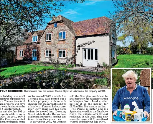  ??  ?? FOUR BEDROOMS: The house is near the town of Thame. Right: Mr Johnson at the property in 2018