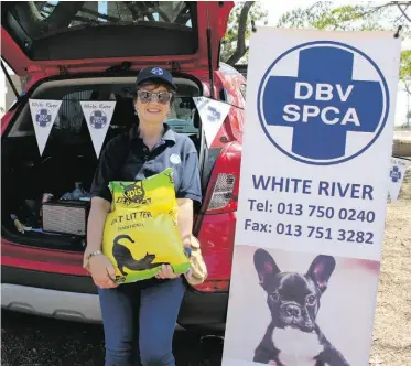  ?? ?? Chairperso­n of the White River SPCA, Estelle de Villiers, at one of the organisati­on’s events earlier this year.