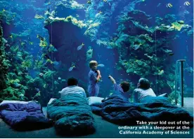  ??  ?? Take your kid out of the ordinary with a sleepover at the California Academy of Sciences