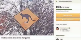  ??  ?? A GoFundMe account has been created in hopes of raising enough money to replace this sign in Clintonvil­le.