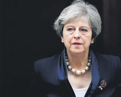  ??  ?? Britain's Prime Minister Theresa May leaves 10 Downing Street in London, Nov. 1.