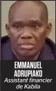  ??  ?? EMMANUEL ADRUPIAKO Assistant financier de Kabila