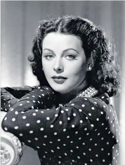  ??  ?? Brains and beauty: film star Hedy Lamarr in 1945, who invented a forerunner to Wi-fi and GPS