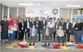  ?? Photo: Fiji Revenue and Customs Service ?? World Customs Organisati­on (WCO) Sub-Regional workshop on Passenger Control participan­ts with chief guest, facilitato­rs and invited guests at the WCO Regional Training Centre in Nasese, Suva.