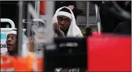  ?? (AP/Brynn Anderson) ?? Milwaukee Bucks forward Bobby Portis (Little Rock Hall/Arkansas Razorbacks) sits on the bench during the closing minutes of Tuesday’s loss to the Atlanta Hawks in Game 4 of the NBA Eastern Conference finals. Portis had 7 points and 7 rebounds in 21 minutes.