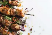  ?? MILK STREET ?? Maple and Soy-Glazed Chicken Skewers.