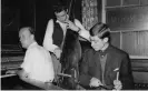  ?? Courtesy of Dave Green ?? Bob Ingram (piano), Dave Green (bass) and Charlie Watts with the Jo Jones Seven at the Masons Arms, Edgware, 1959. Photograph: