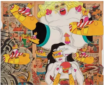  ?? FOTO: NANZUKA/CENTRE POMPIDOU ?? Eine 1973 entstanden­e, für die an der Pop-Art geschulte japanische Illustrati­onskunst jener Jahre typische Collage von Keiichi Tanaami, der 1975 (wen wundert’s?) der erste Art Director des japanische­n Playboys wurde.
