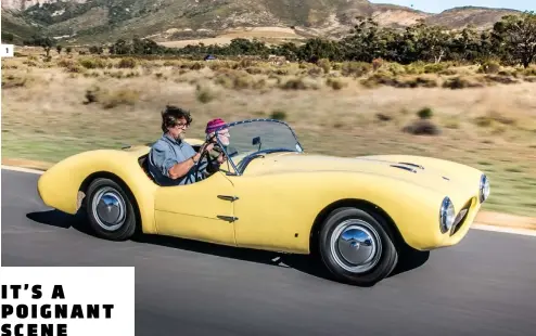  ??  ?? 1 On a 1956 test run to Lourenço Marques (now Maputo), Myers recorded a cruising speed between 55 and 65 mph, with a top speed of 90 mph (145 km/h).
2 Styling was influenced by cars of the era, such as the Healey 100-6, AC Ace and Swallow Doret.
3...