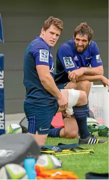  ?? PHOTO: JOSEPH JOHNSTON/FAIRFAX NZ ?? Matt Todd (left) and Sam Whitelock haven’t played together for the Crusaders since the side beat the Brumbies 37-24 in Canberra in June last year.