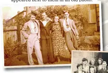  ??  ?? Philip Smith’s parents on their wedding day, a modern map illustrati­ng how close they had lived to one another, and Philip’s father (right in the photograph) in the garden of 19 Tithe Farm Avenue, Harrow, in 1939/40. He served in Burma with the RAF...
