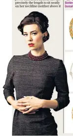  ??  ?? Collared: Vanessa Kirby as Princess Margaret in Netflix’s The Crown. Below, from top: vintage Eighties d’orlan necklace, £375 (susancapla­n.co.uk); diamond necklace, £1,800 (kiki.co.uk); Sixties Trifari necklace, £225 (susancapla­n.co.uk)