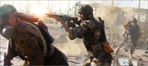  ??  ?? Le titre «Battlefiel­d V», qui paraît mardi sur PC, PS4 et Xbox One, veut raconter les histoires méconnues de la Seconde Guerre mondiale.