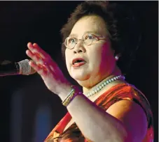  ?? (SUN.STAR FILE) ?? MIRIAM. On July 2, 2014, Sen. Miriam Santiago announced that she has lung cancer.