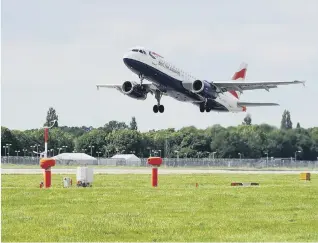  ?? ?? Noise pollution is a big issue for Gatwick Airport and campaign groups