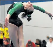  ?? Bocopreps.com ?? Niwot's Mia Curry performs her floor exercise during the Class 4A state meet on Nov. 8, 2019.