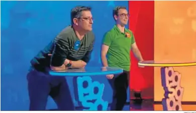  ?? MEDIASET ?? Luis de Lama (izquierda) y Pablo Díaz, en el plató de ‘Pasapalabr­a’.