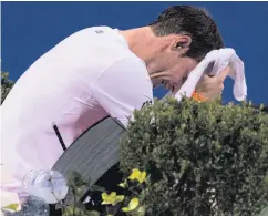  ??  ?? Drained: an emotional Andy Murray after defeating Marius Copil of Romania in Washington